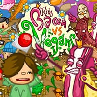 King Bacon VS Vegans - play free online