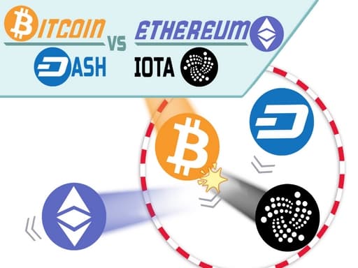 BITCOIN vs ETHEREUM DASH IOTA - play free online