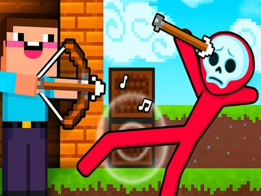 Noob archer vs Stickman Zombie: zombie shooter - play free online