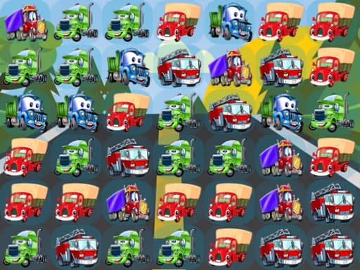 Cartoon Trucks Match 3 - play free online