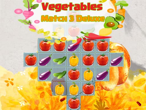 Vegetables Match 3 Deluxe - play free online