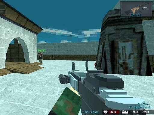 Blocky Shooting Arena 3D Pixel Combat - play free online