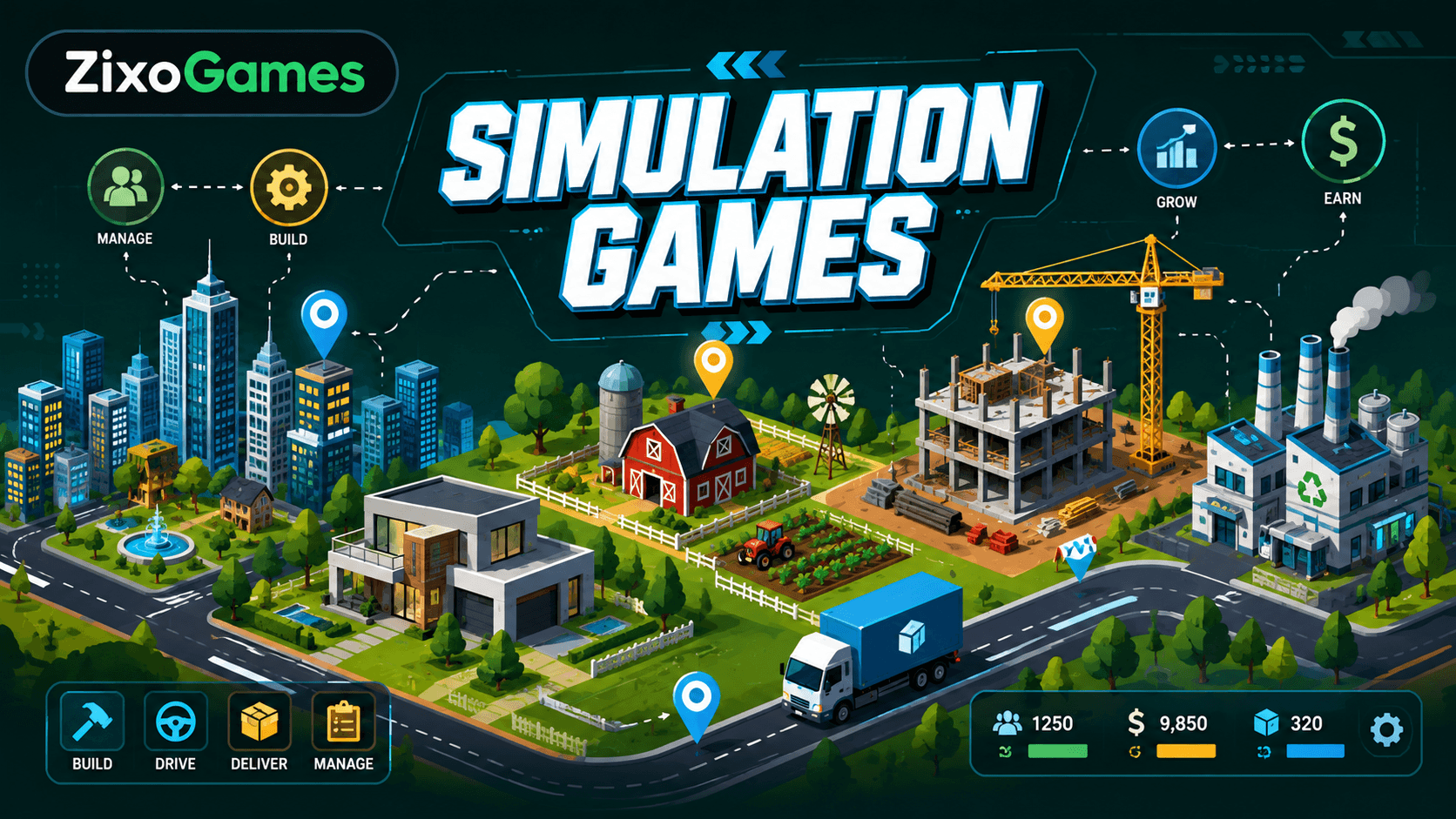 Simulation Games on Zixo Games