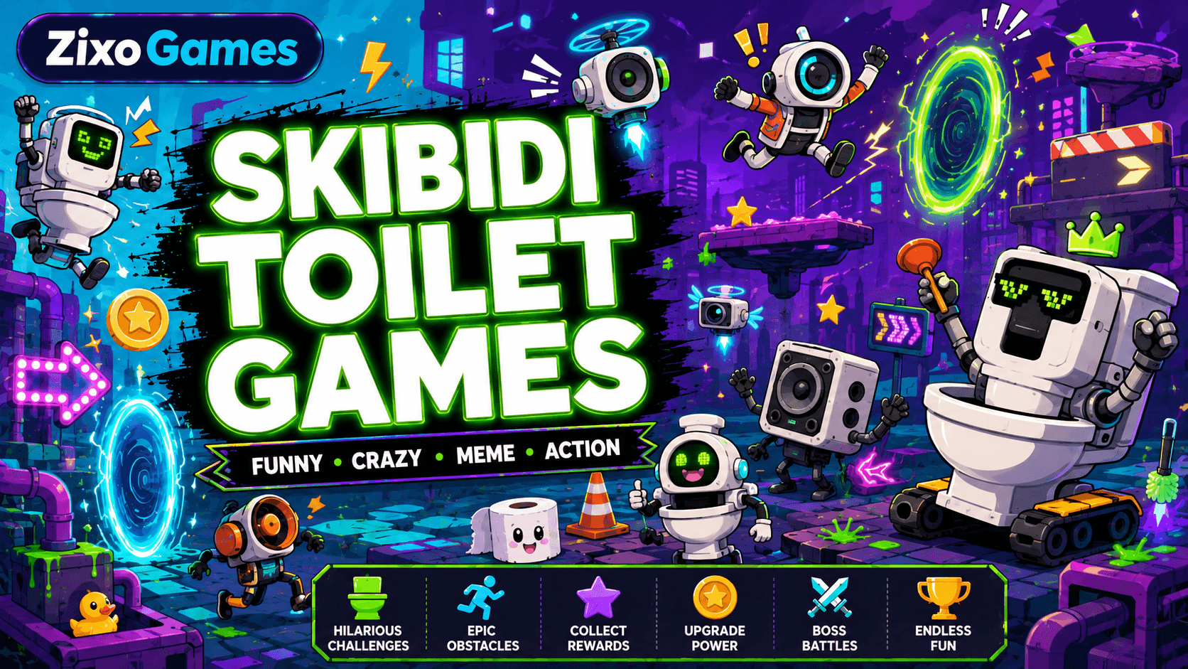 Skibidi Toilet Games on Zixo Games