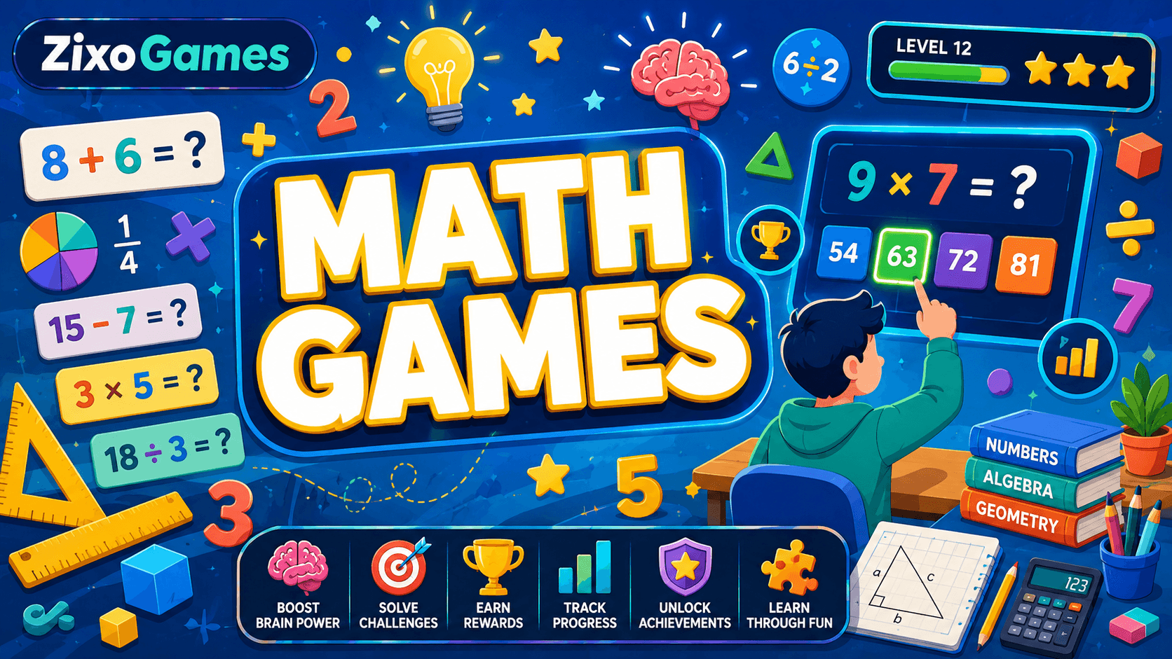 Math Games on Zixo Games