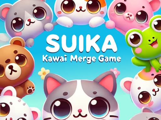 Suika Kawaii Cat Merge game - play free online